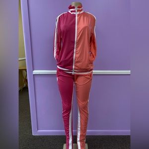 Beautiful, pink jogger, comfortable, fit slit, shoulders.